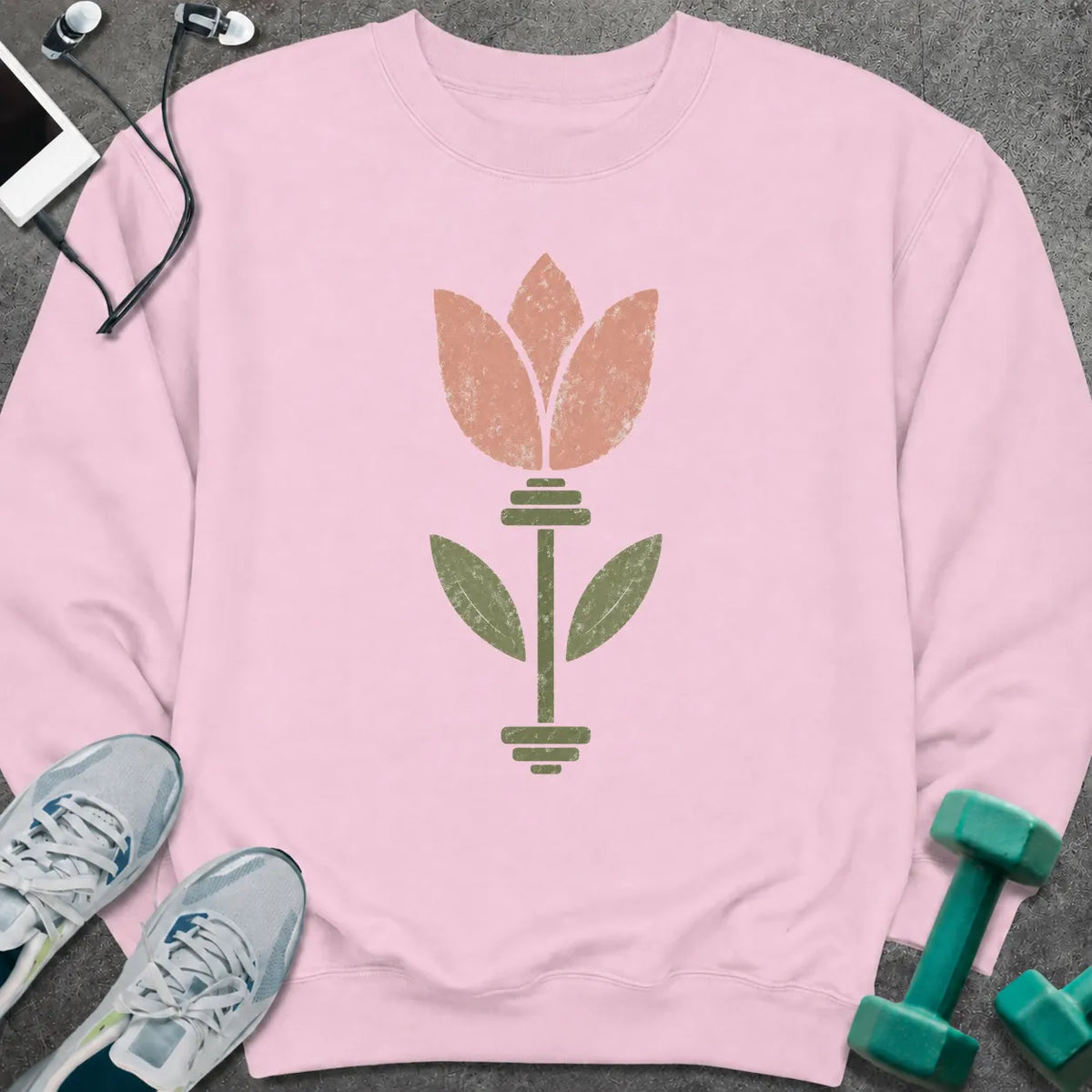 Sweatshirt Light Pink / S Tulip Barbell Sweatshirt