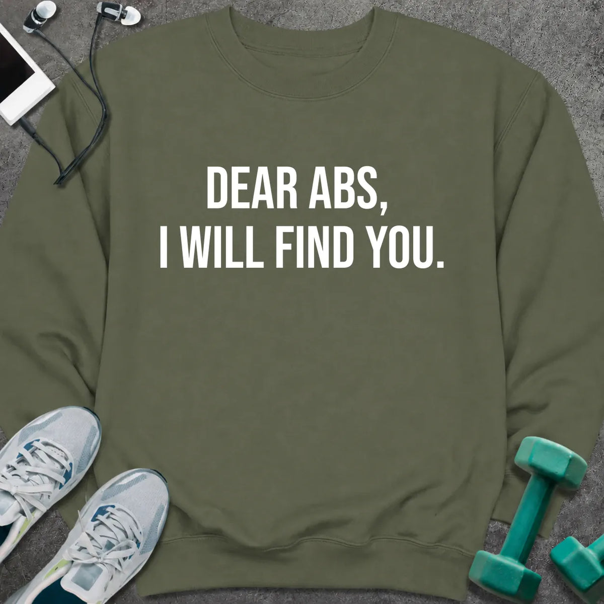 Sweatshirt Military Green / S Dear Abs Sweatshirt