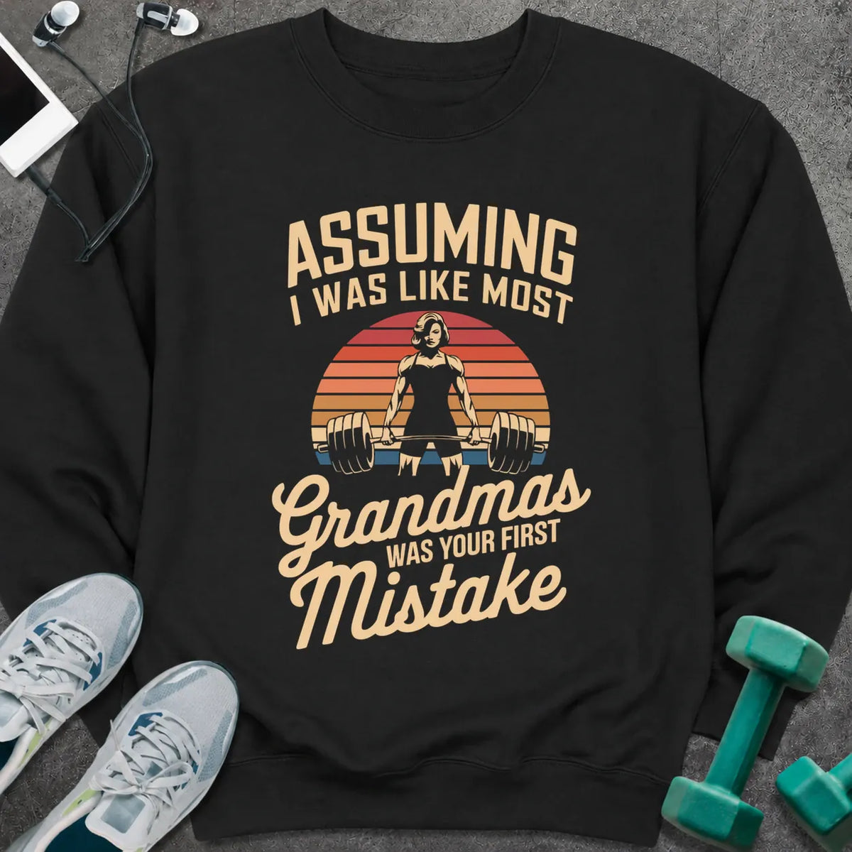 Sweatshirt S / Black Average Grandma Sweatshirt