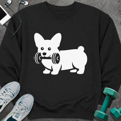 Sweatshirt S / Black Corgi Dumbbell Sweatshirt