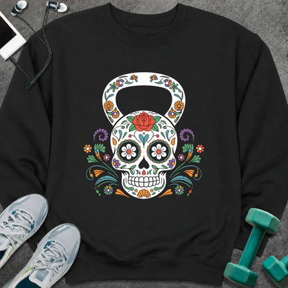 Sweatshirt S / Black Floral Kettlebell Sweatshirt