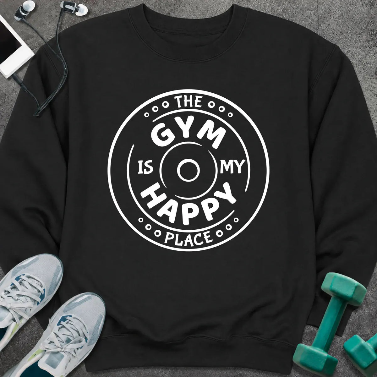 Sweatshirt S / Black Happy Place Sweatshirt