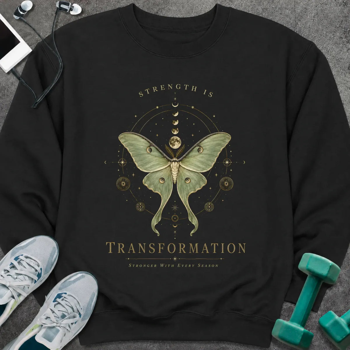 Sweatshirt S / Black Moth Transformation Sweatshirt