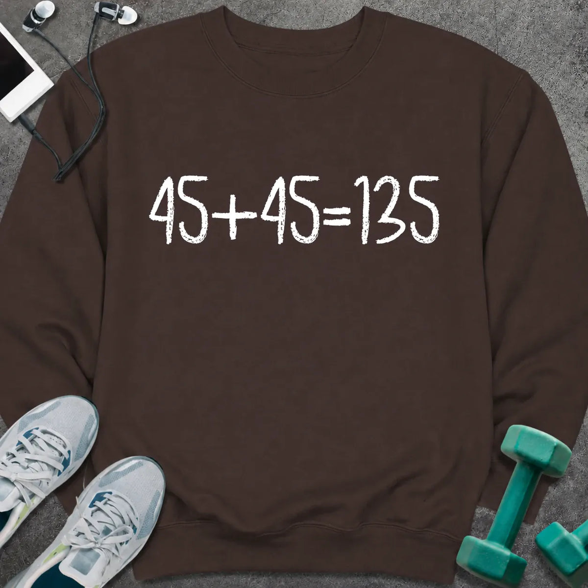 Sweatshirt S / Dark Chocolate Gym Math Sweatshirt