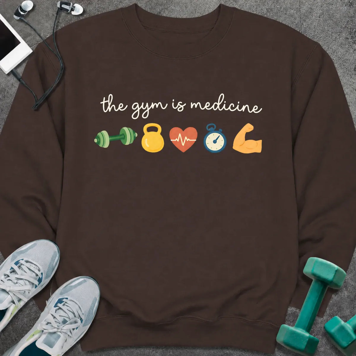 Sweatshirt S / Dark Chocolate Gym Medicine Sweatshirt
