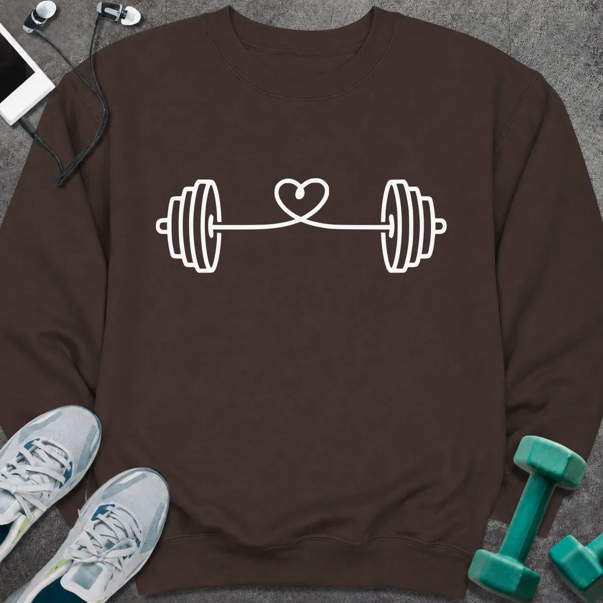 Sweatshirt S / Dark Chocolate String Heart Sweatshirt