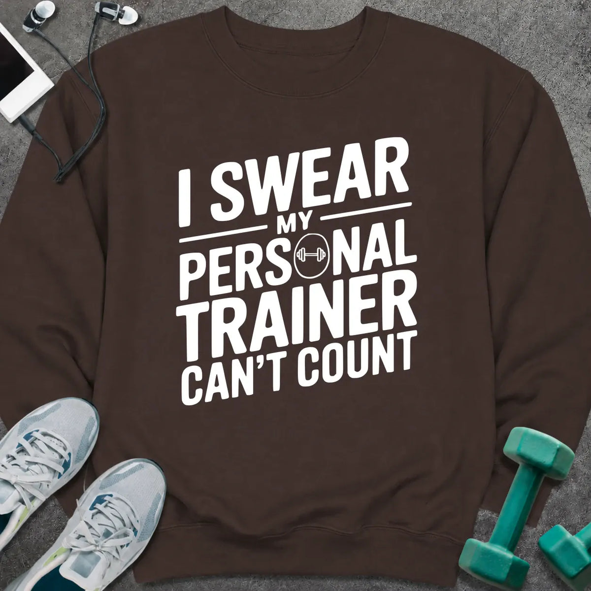 Sweatshirt S / Dark Chocolate Trainer Counting Sweatshirt