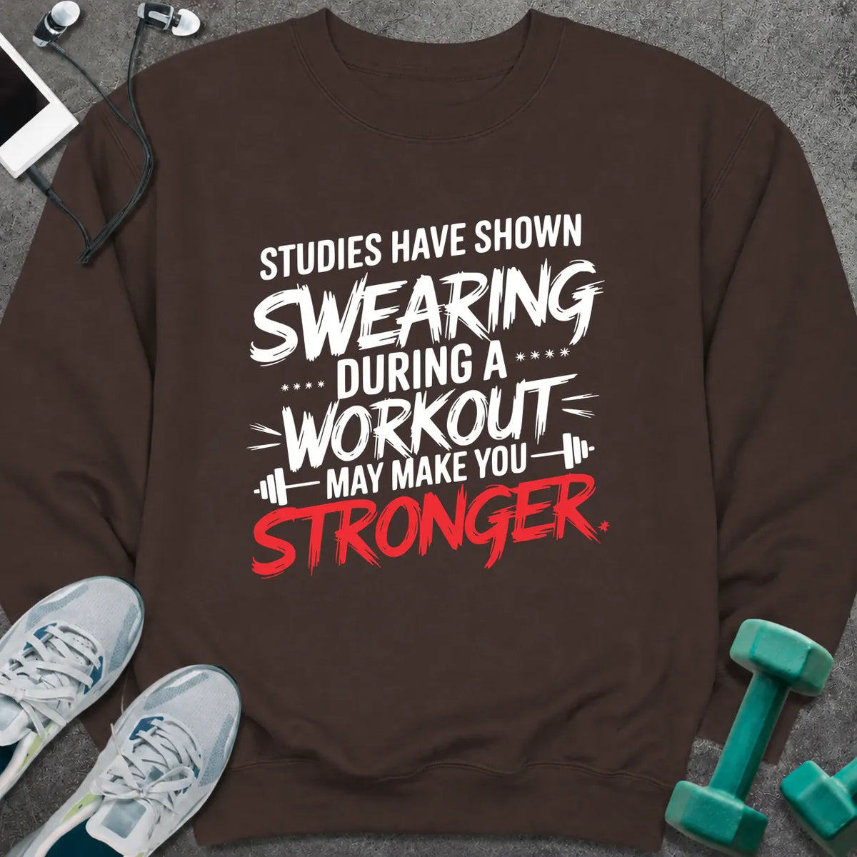 Sweatshirt S / Dark Chocolate Workout Study Sweatshirt