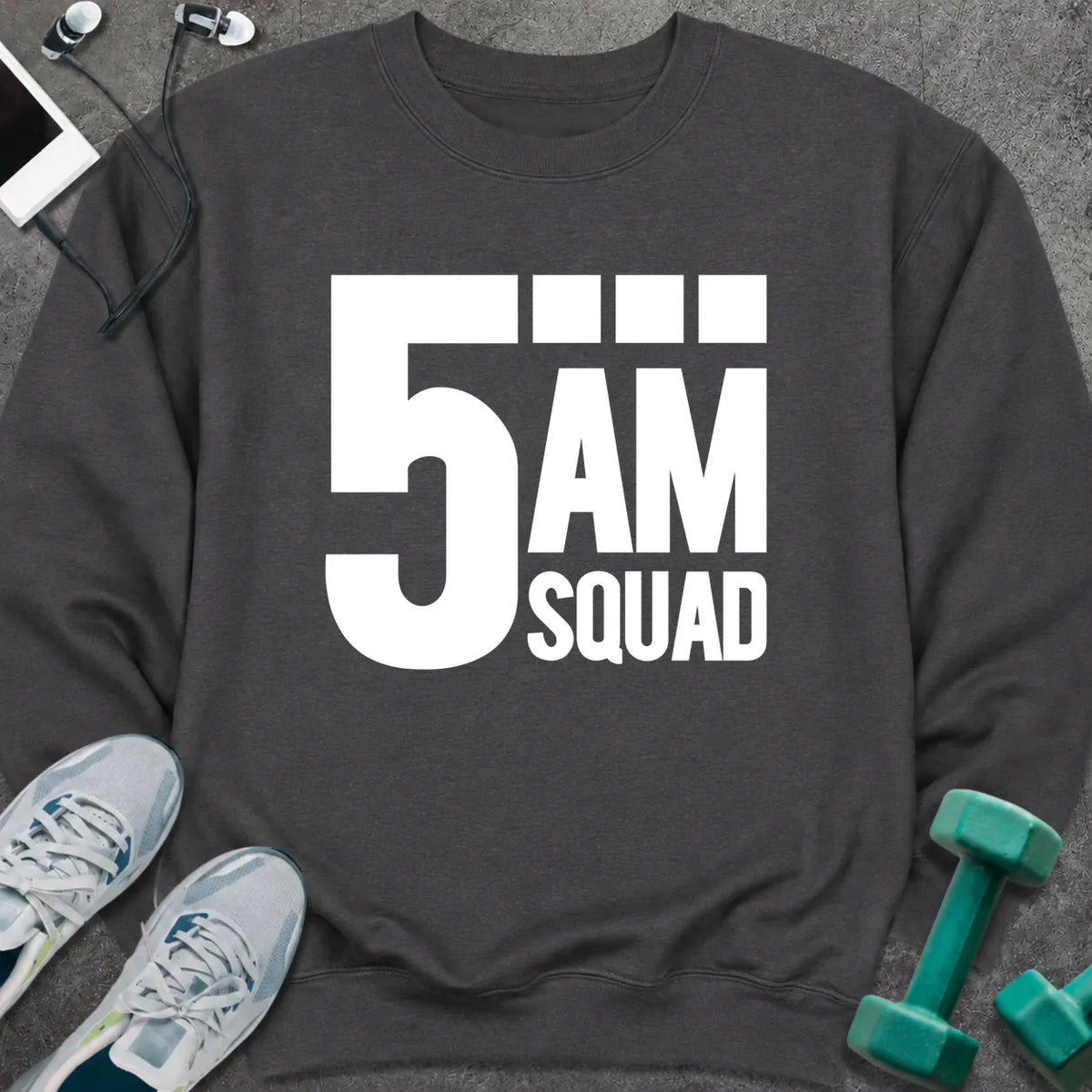 Sweatshirt S / Dark Heather 5AM Squad Sweatshirt