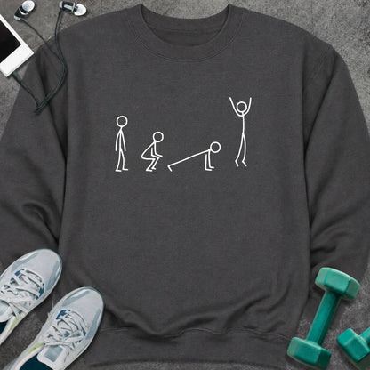 Sweatshirt S / Dark Heather Burpee Movement Sweatshirt
