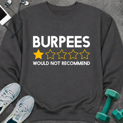 Sweatshirt S / Dark Heather Burpees Review Sweatshirt