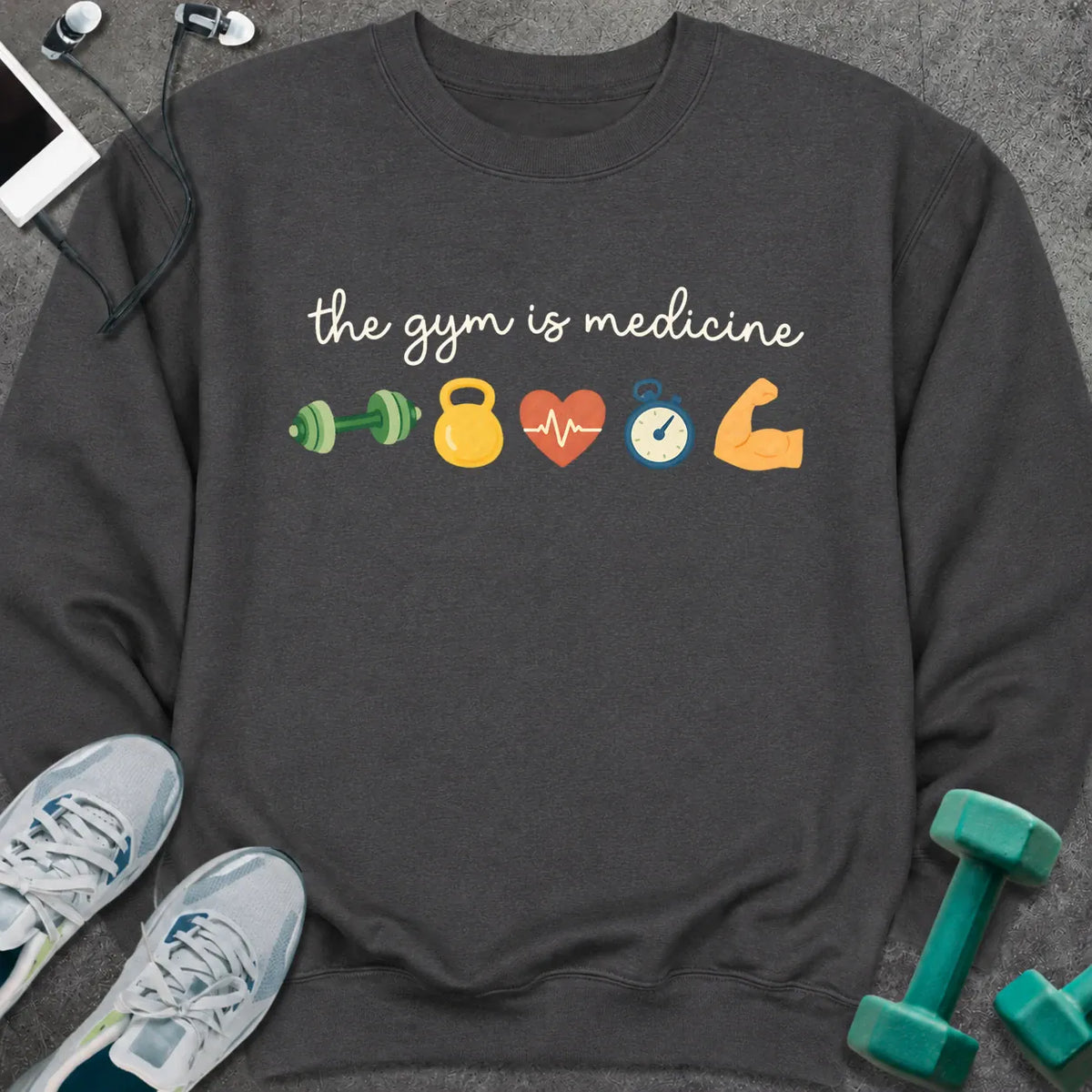 Sweatshirt S / Dark Heather Gym Medicine Sweatshirt