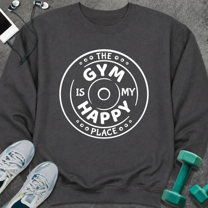 Sweatshirt S / Dark Heather Happy Place Sweatshirt