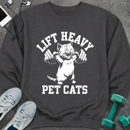 Sweatshirt S / Dark Heather Pet Cats Sweatshirt
