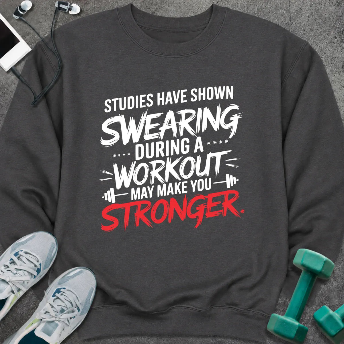 Sweatshirt S / Dark Heather Workout Study Sweatshirt