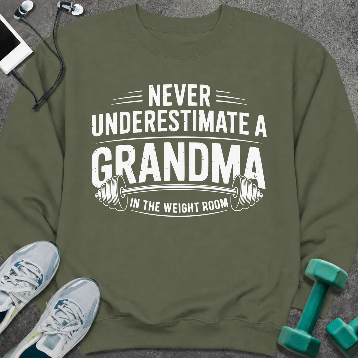 Sweatshirt S / Military Green Grandma Weight Sweatshirt