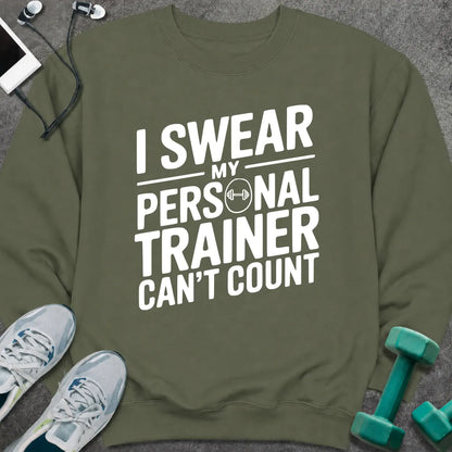 Sweatshirt S / Military Green Trainer Counting Sweatshirt