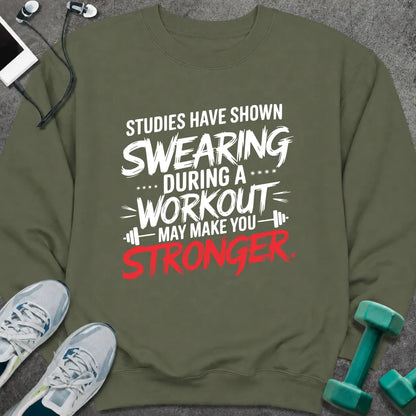 Sweatshirt S / Military Green Workout Study Sweatshirt