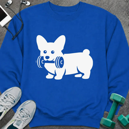 Sweatshirt S / Royal Corgi Dumbbell Sweatshirt