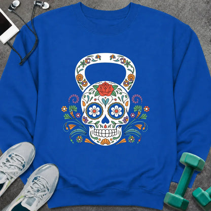 Sweatshirt S / Royal Floral Kettlebell Sweatshirt