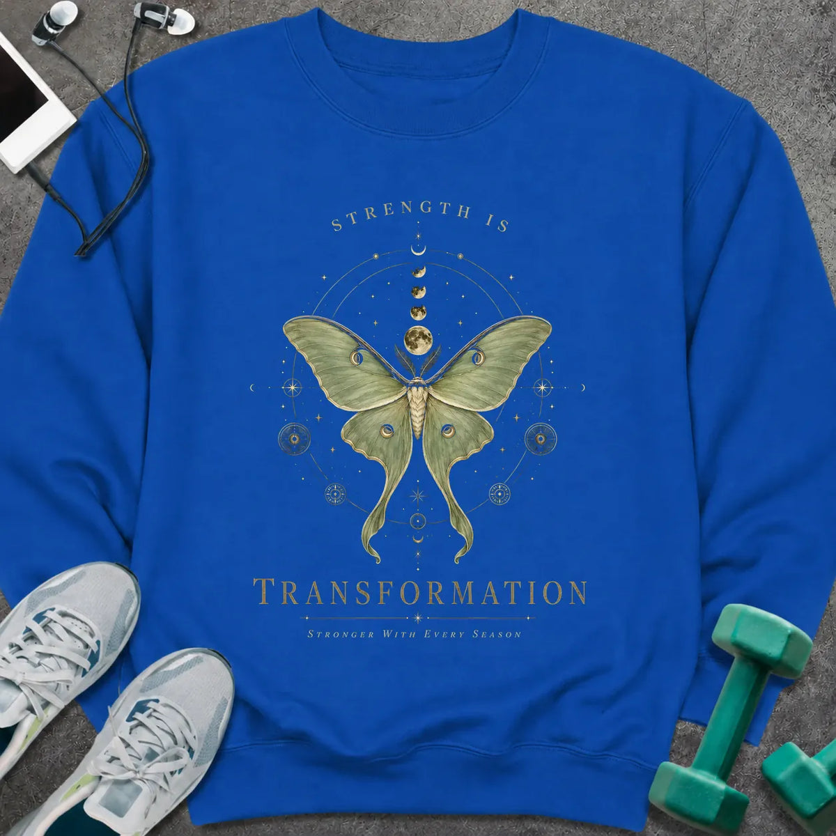 Sweatshirt S / Royal Moth Transformation Sweatshirt