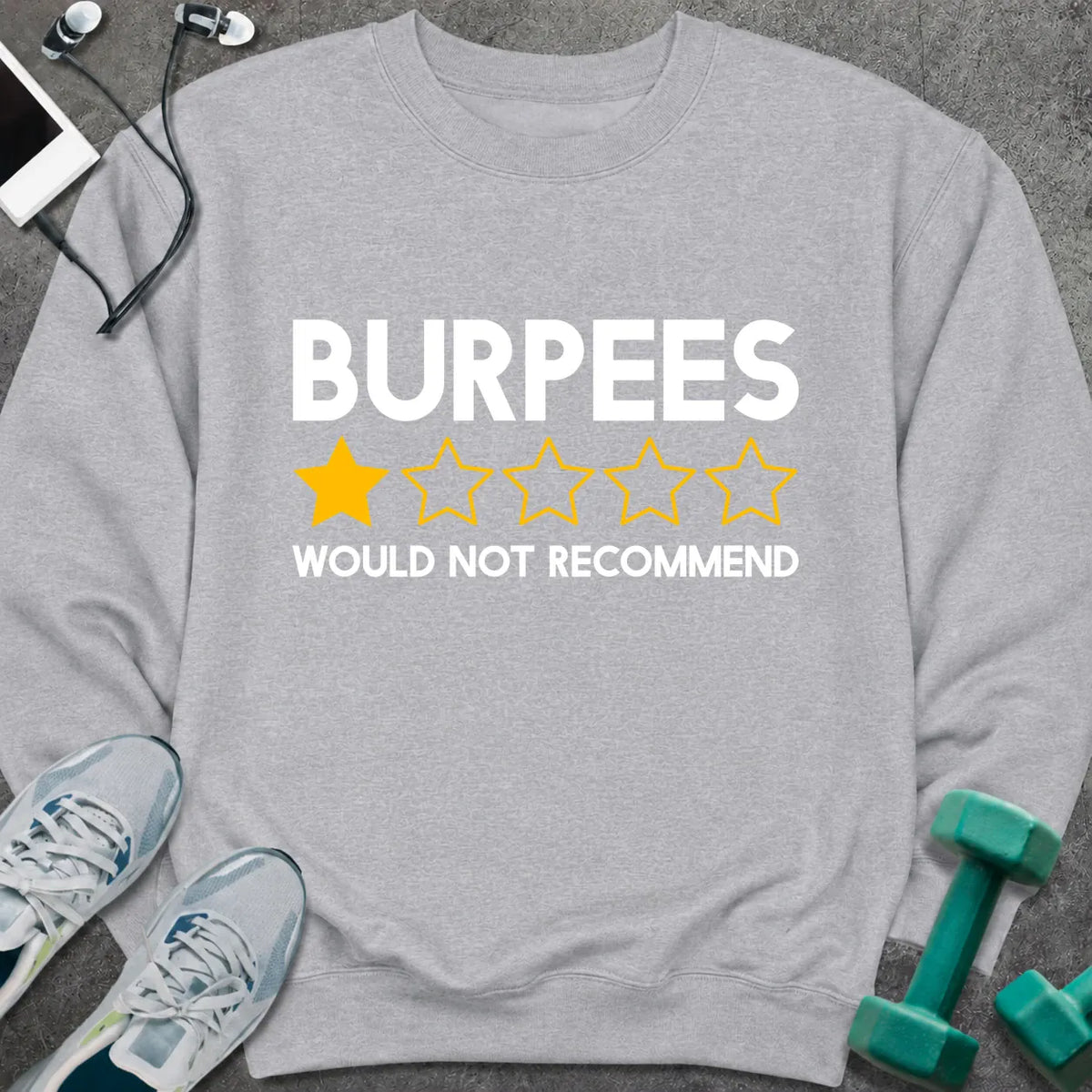 Sweatshirt S / Sport Grey Burpees Review Sweatshirt