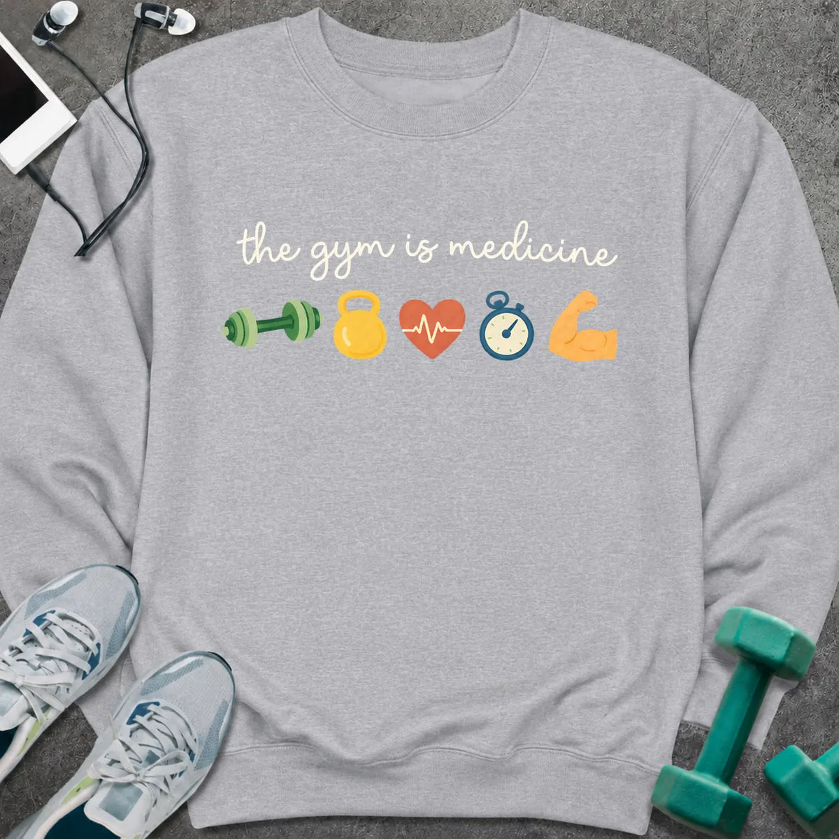 Sweatshirt S / Sport Grey Gym Medicine Sweatshirt