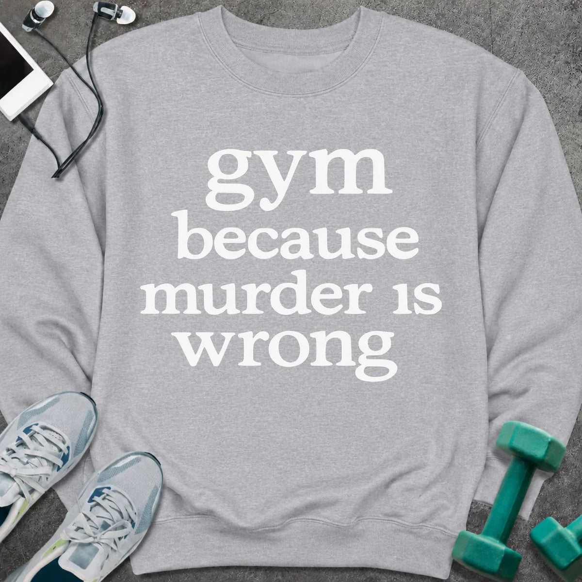 Sweatshirt S / Sport Grey Murder Is Sweatshirt