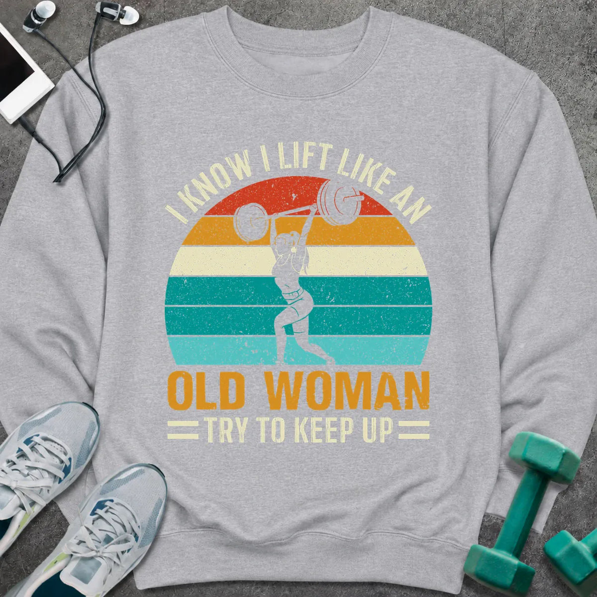 Sweatshirt S / Sport Grey Old Woman Lift Sweatshirt