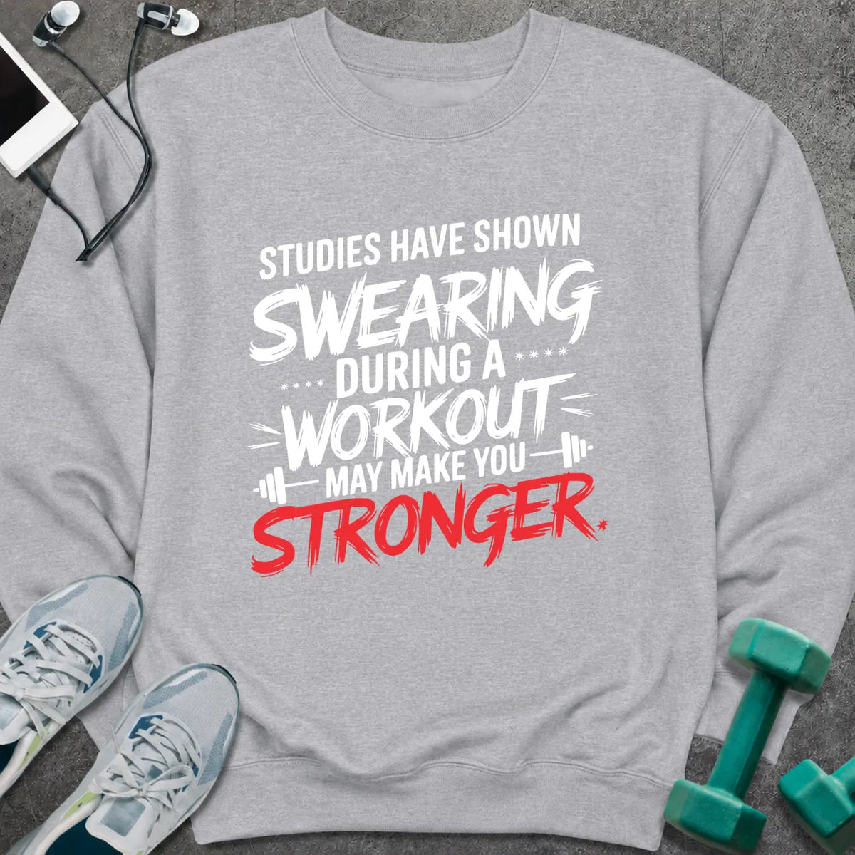 Sweatshirt S / Sport Grey Workout Study Sweatshirt