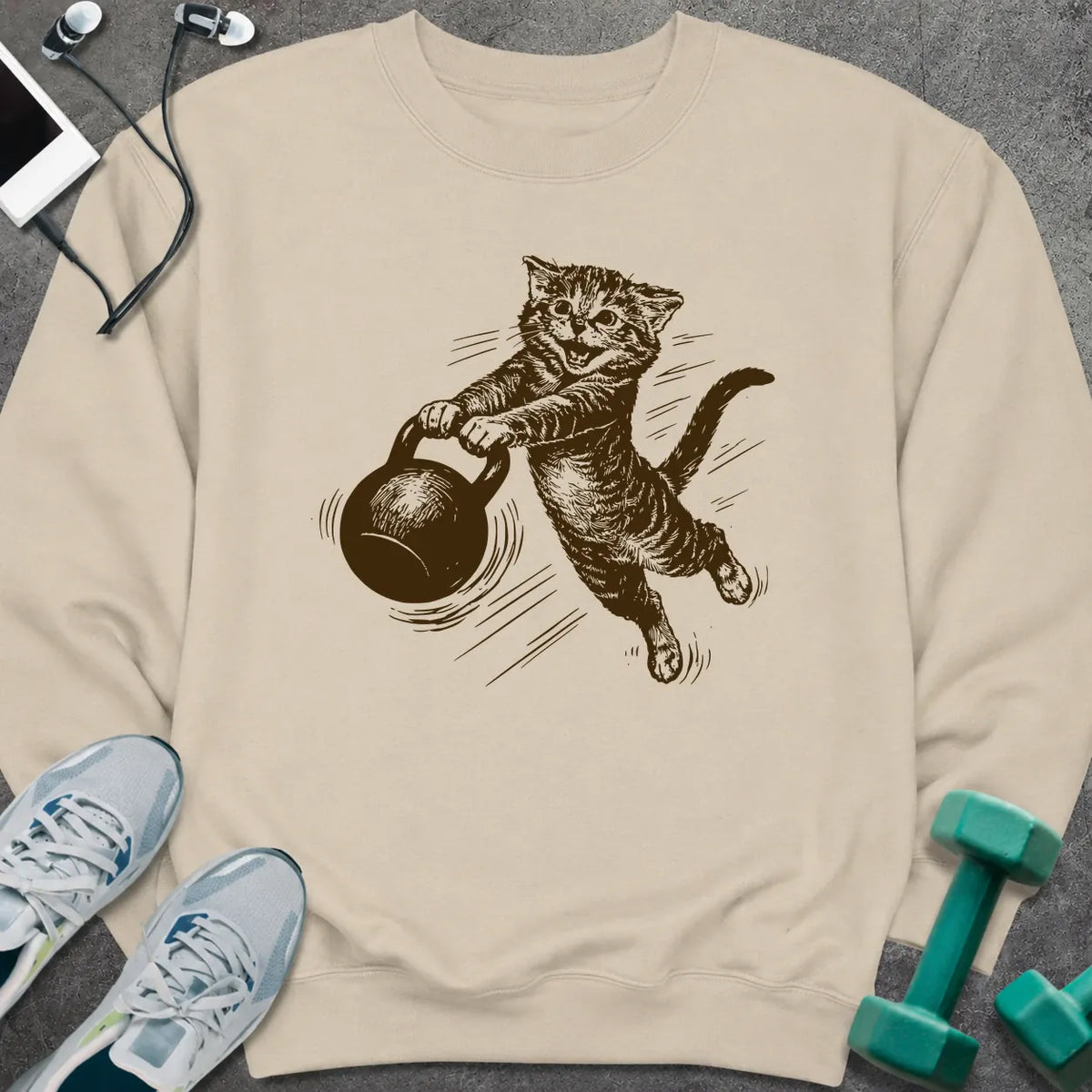 Sweatshirt Sand / S Cat Swing Sweatshirt