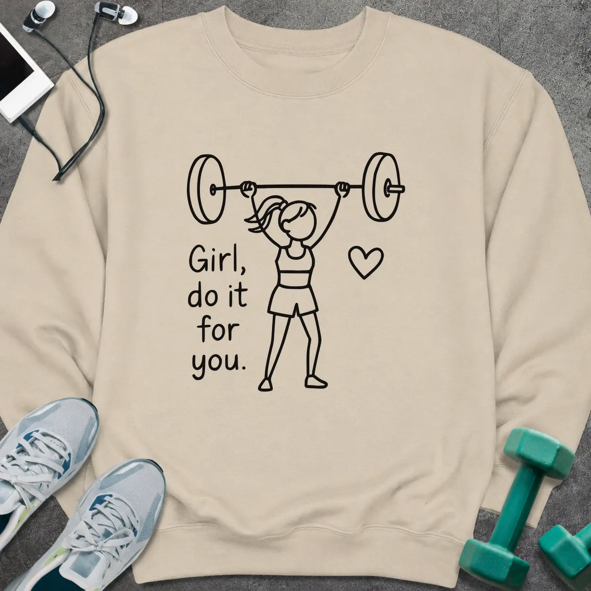Sweatshirt Sand / S Girl Do it Sweatshirt