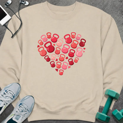 Sweatshirt Sand / S Kettlebell Heart Sweatshirt