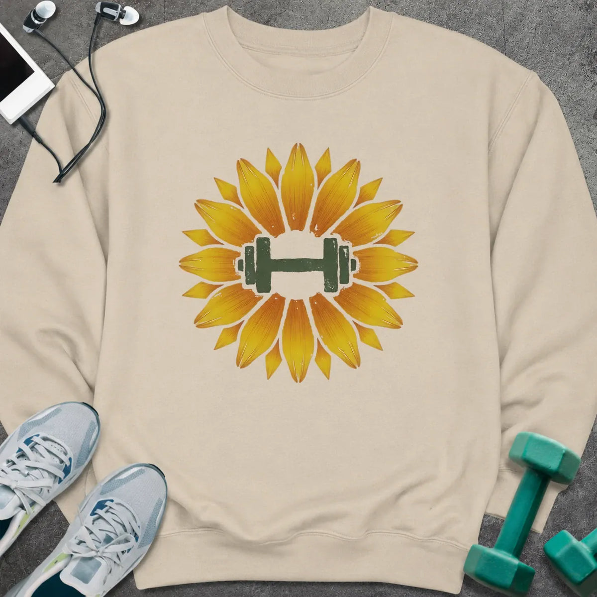 Sweatshirt Sand / S Sunflower Dumbbell Sweatshirt
