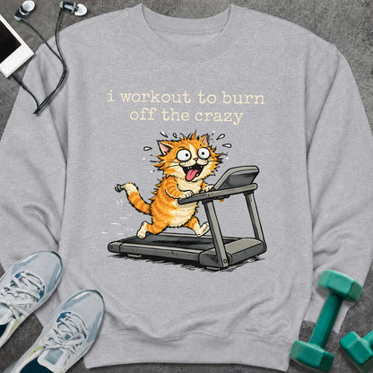 Sweatshirt Sport Grey / S Crazy Cat Sweatshirt