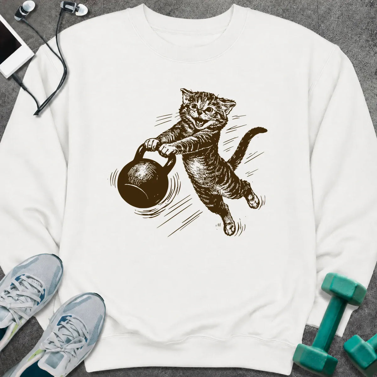 Sweatshirt White / S Cat Swing Sweatshirt