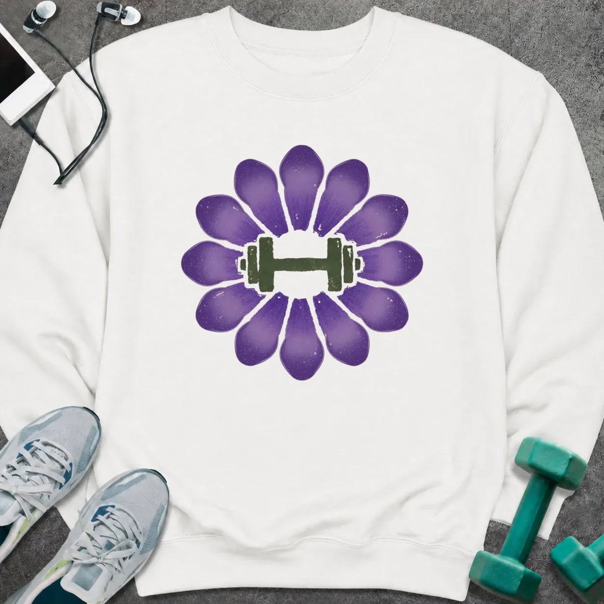 Sweatshirt White / S Crocus Dumbbell Sweatshirt