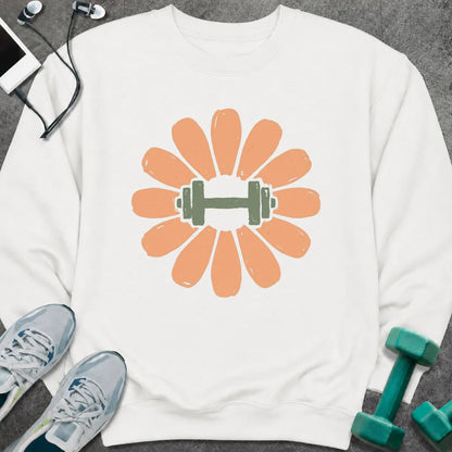 Sweatshirt White / S Dumbbell Flower Sweatshirt