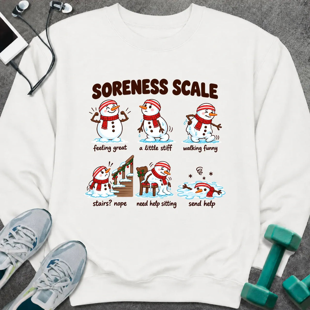 Sweatshirt White / S Soreness Scale Sweatshirt