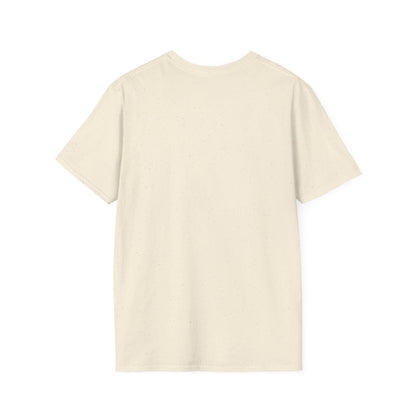 Back view of the natural t-shirt, plain with no print