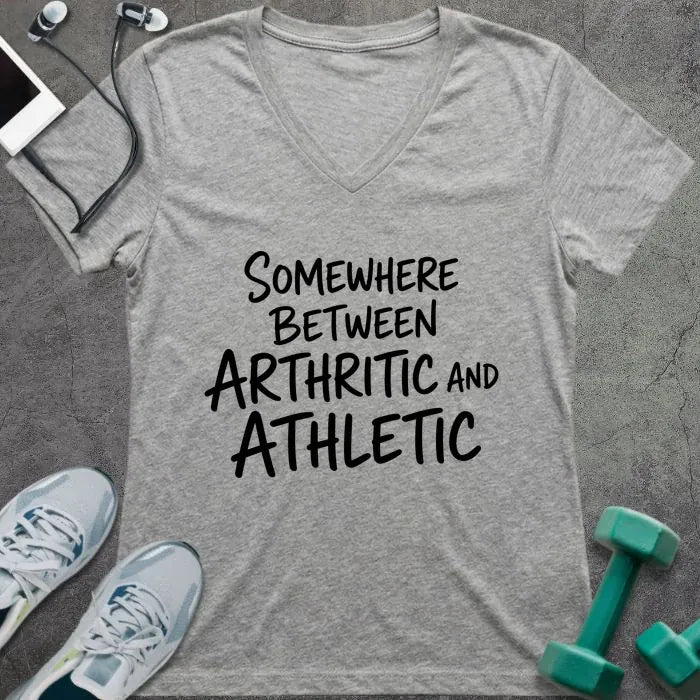T-Shirt Athletic Heather / S Arthritic Athletic V-Neck