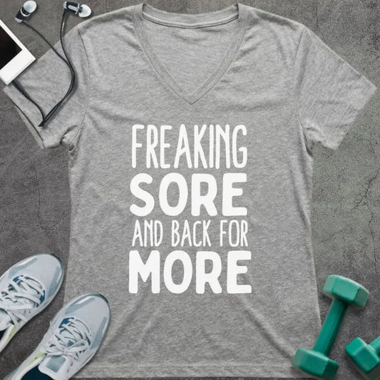 T-Shirt Athletic Heather / S Freaking Sore V-Neck