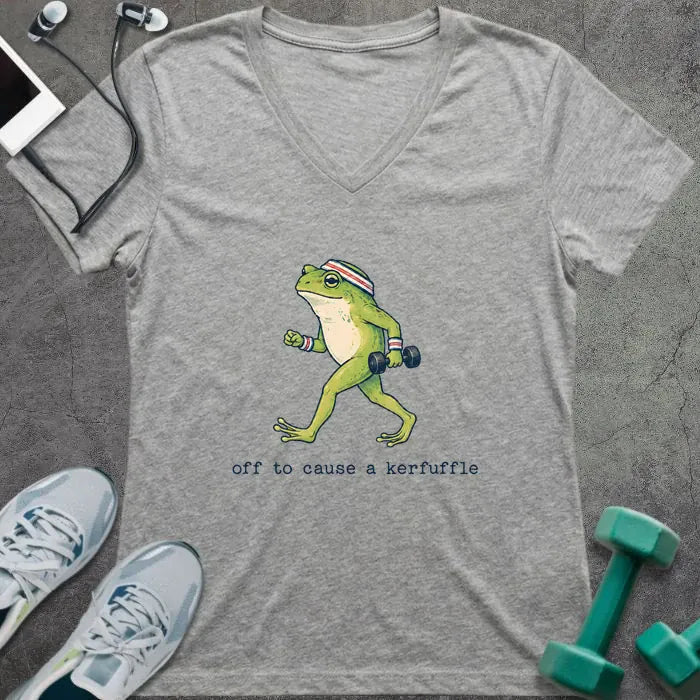 T-Shirt Athletic Heather / S Frog Kerfuffle V-Neck