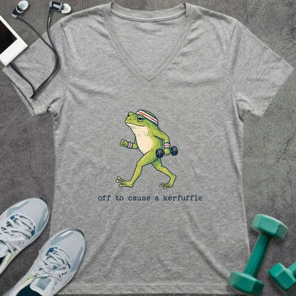 T-Shirt Athletic Heather / S Frog Kerfuffle V-Neck