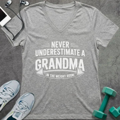 T-Shirt Athletic Heather / S Grandma Weight V-Neck