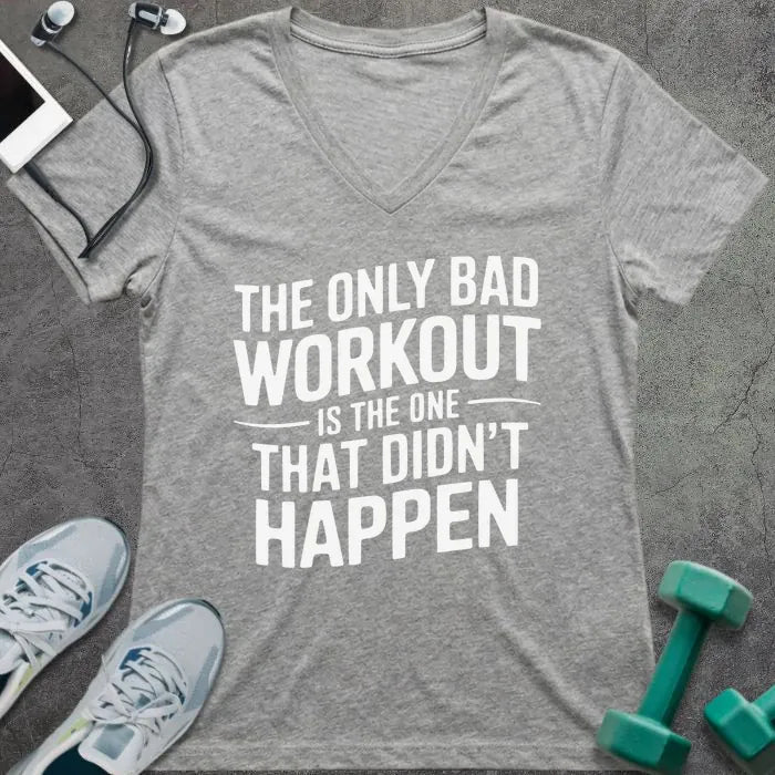 T-Shirt Athletic Heather / S Only Workout V-Neck