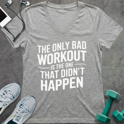 T-Shirt Athletic Heather / S Only Workout V-Neck