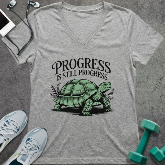 T-Shirt Athletic Heather / S Progress V-Neck