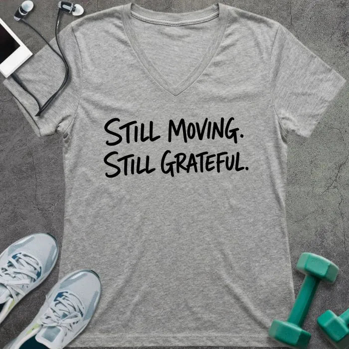 T-Shirt Athletic Heather / S Still Grateful V-Neck