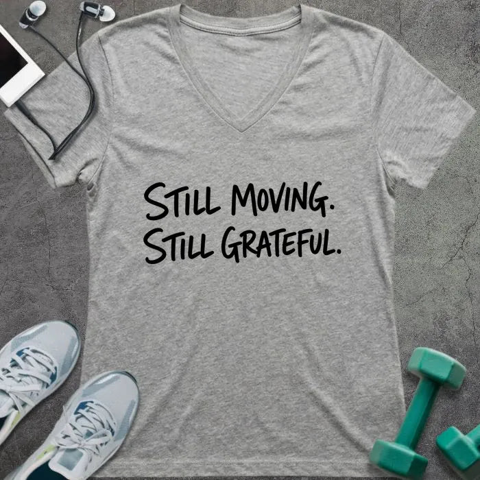 T-Shirt Athletic Heather / S Still Grateful V-Neck